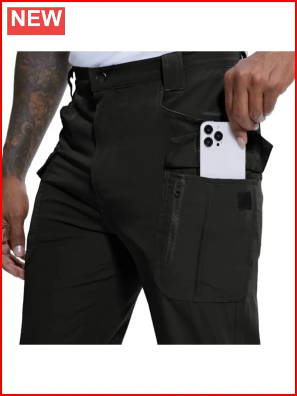 Men's Hiking Cargo Pants Lightweight Quick Dry Tactical Pants with 9 Pockets
